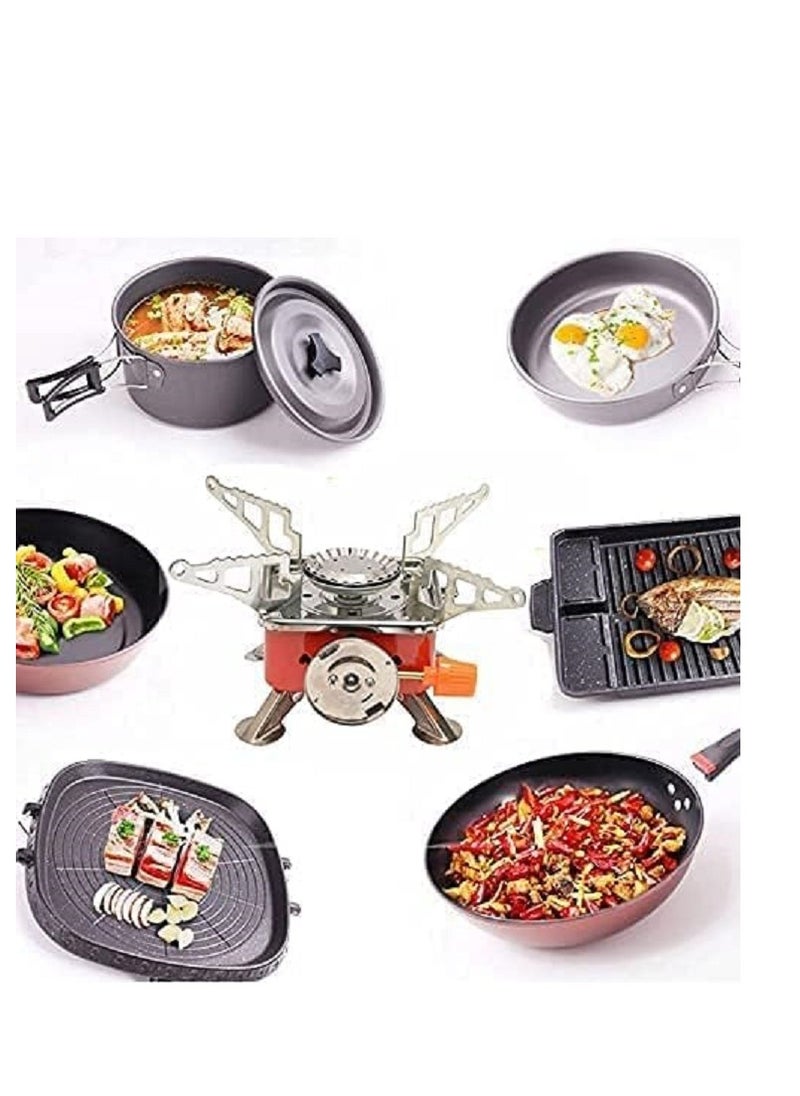 Generic Gas Stove Burner For Outdoor Camping, Hiking, Travelling, To Cooking The Food Folding Backpacking Furnace, Red  - Image 5