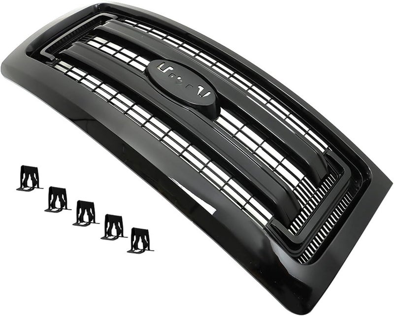 TJHSM Gloss Black Front Upper Bumper Grille Replacement for 2009-2014 F150 Pickup - Image 3