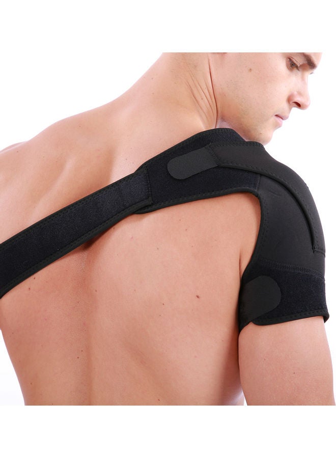 NIBEMINENT Adjustable Shoulder Brace for Men and Women Rotator Cuff Support Compression Sleeve with Pressure Pad Pain Relief AC Joint Dislocations Right Black - Image 4