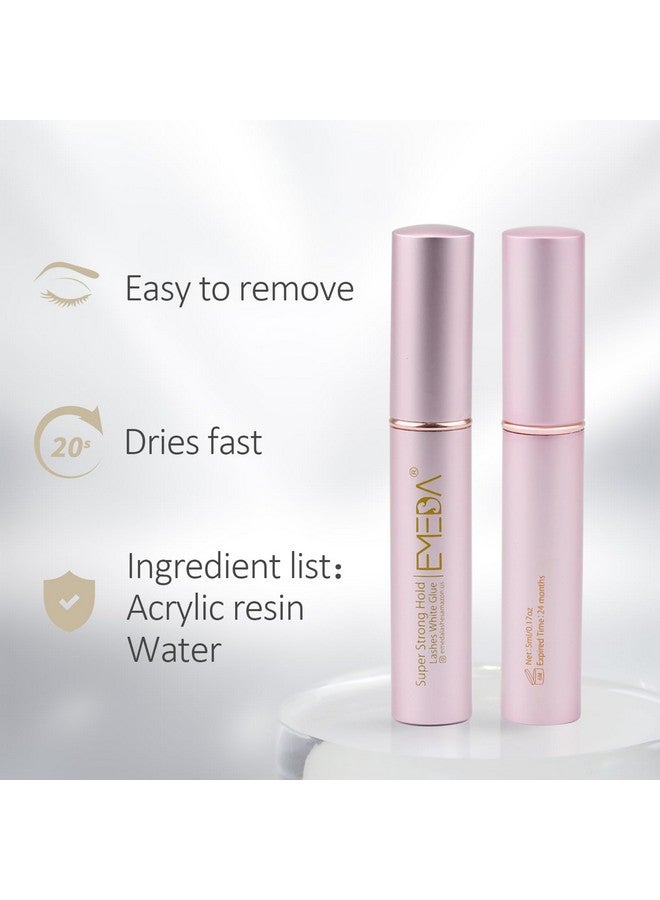 EMEDA False Eyelash Glue Super Strong Hold 24H Clear Glue Latex Free Eyelash Glue Waterproof Lash Glue White Strip Eyelash Adhesive 5Ml 0.17Oz - Image 2