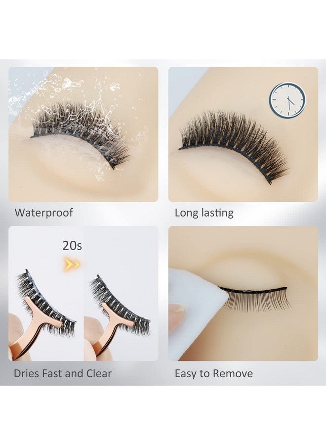 EMEDA False Eyelash Glue Super Strong Hold 24H Clear Glue Latex Free Eyelash Glue Waterproof Lash Glue White Strip Eyelash Adhesive 5Ml 0.17Oz - Image 4