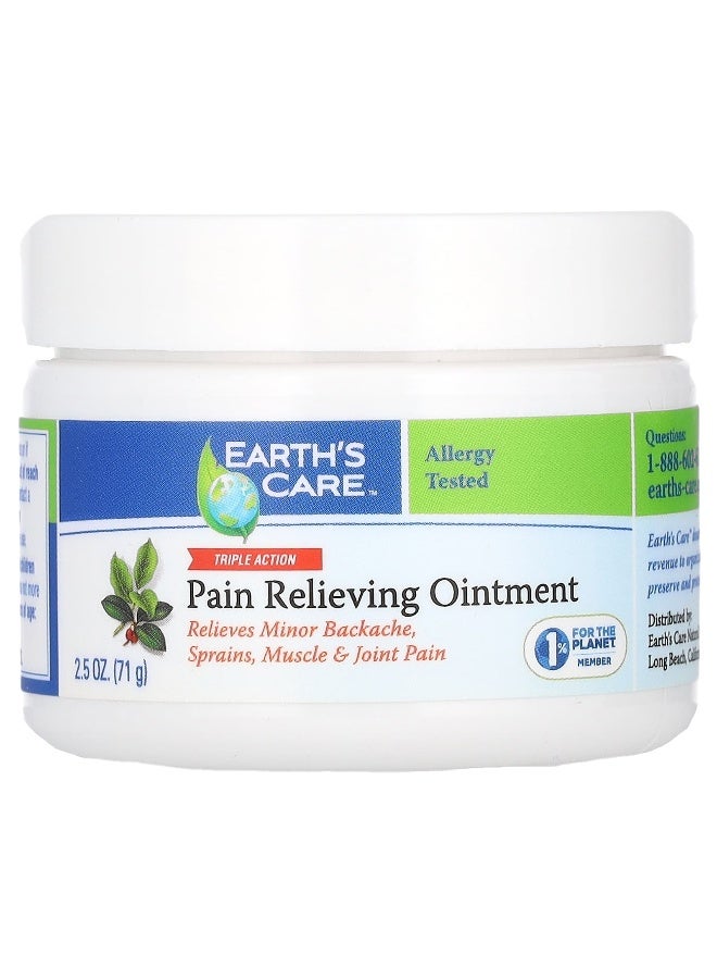 Earth's Care Earth's Care, Pain Relieving Ointment, Triple Action, 2.5 oz (71 g) - Image 1