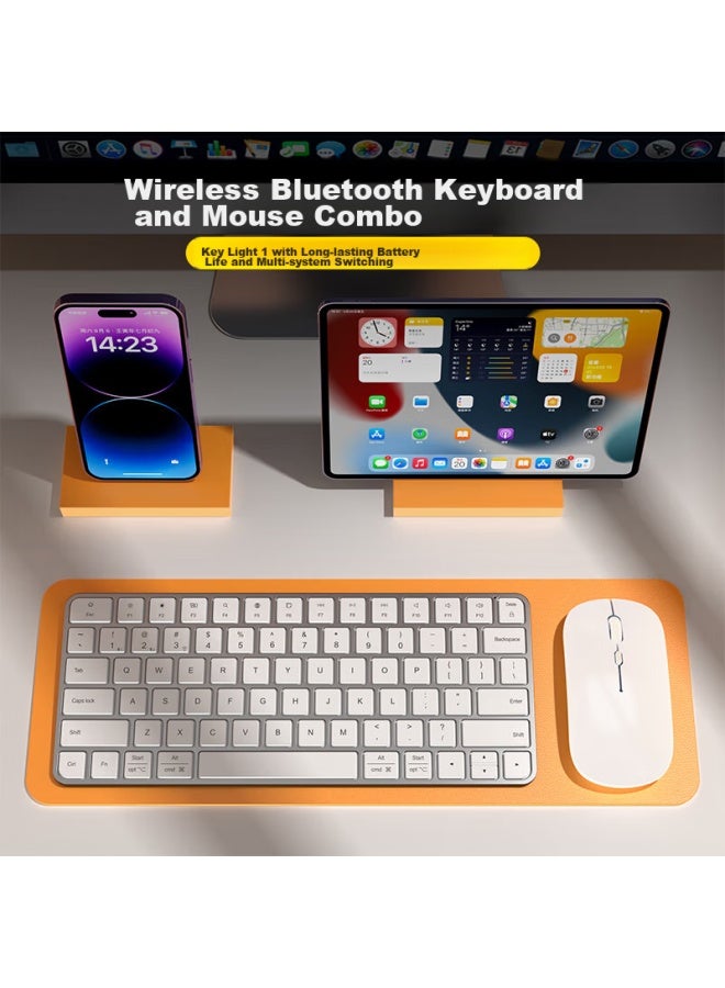 Bkayp Wireless Bluetooth Keyboard And Mouse Combo For Apple Imac, Macbook, Office Laptop, Ipad Tablet, Portable Ultra-thin Rechargeable Accessory - Image 1