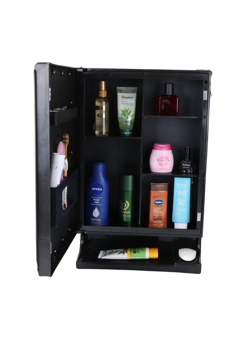 CIPLA PLAST CIPLA PLAST New Look Mirror Cabinet Bathroom Mirror Cabinet Mirror Cabinett Mir for Bathroom Storage Cabinet Bathroom Hardware Accessories Black  - Image 3