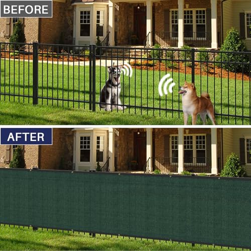 Windscreen4less 6'x25' Green Privacy Fence Screen Heavy Duty Fence Screening Cover Backyard Dog Garden Patio Chain Link Privacy Screen - Image 2
