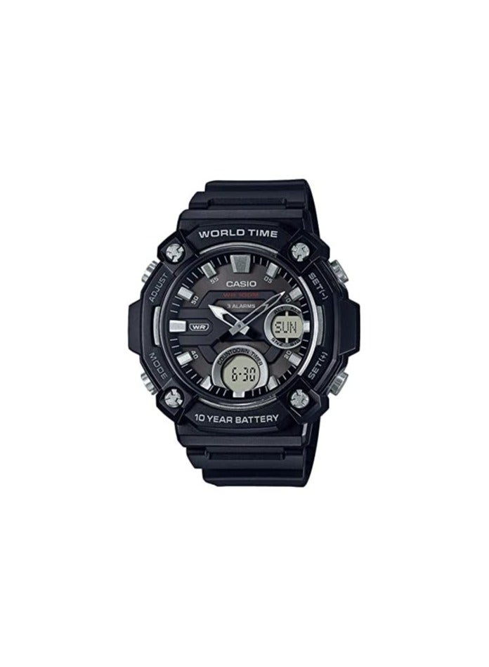 Casio AEQ-120W-1AVDF Men's, Casual, Black Dial, Black Band - Image 1