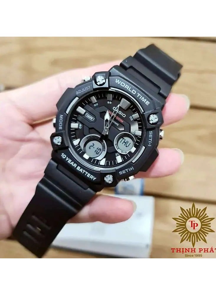 Casio AEQ-120W-1AVDF Men's, Casual, Black Dial, Black Band - Image 2