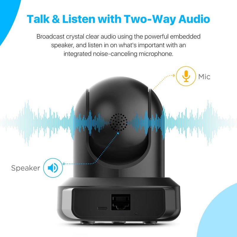 Amcrest ProHD 1080P WiFi 2MP (1920TVL) Indoor Pan/Tilt Security Wireless IP Camera IP2M-841B (Black) - Image 5