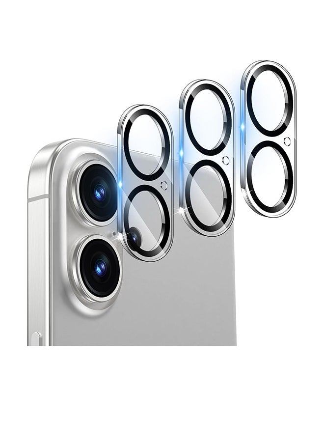 SUNDAREE 3 Pack Camera Lens Protector Compatible for iPhone 16/16 Plus Tempered Glass, Maintains Original Clarity Ultra HD Clear Shatterproof Antiscratch Case Friendly Easy to Install  - Image 1