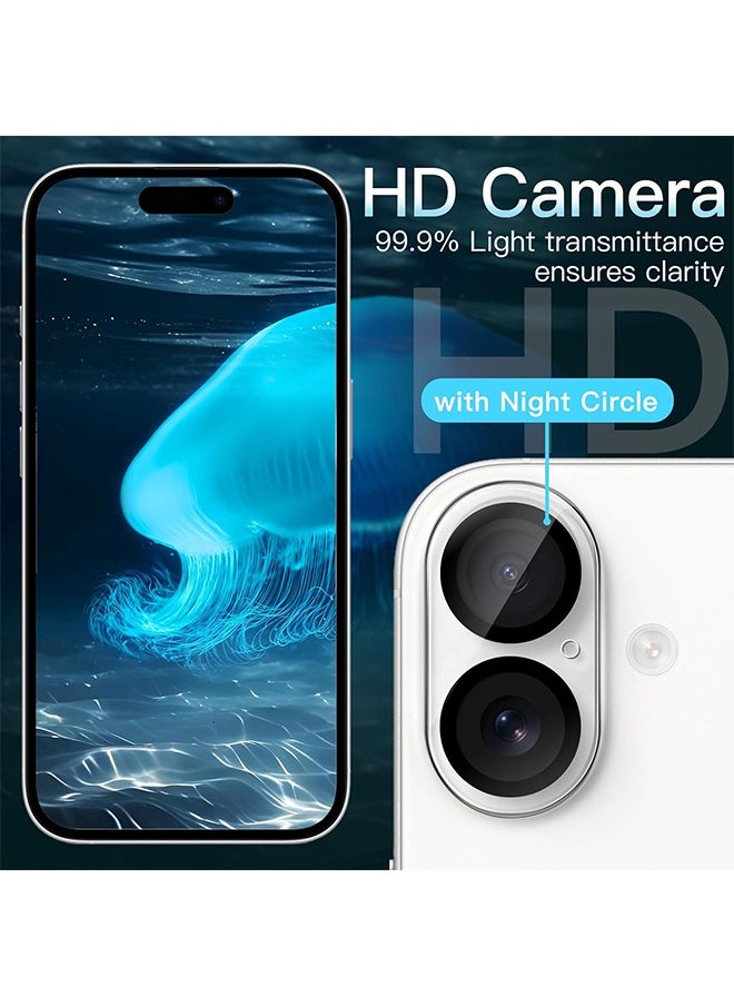 SUNDAREE 3 Pack Camera Lens Protector Compatible for iPhone 16/16 Plus Tempered Glass, Maintains Original Clarity Ultra HD Clear Shatterproof Antiscratch Case Friendly Easy to Install  - Image 3