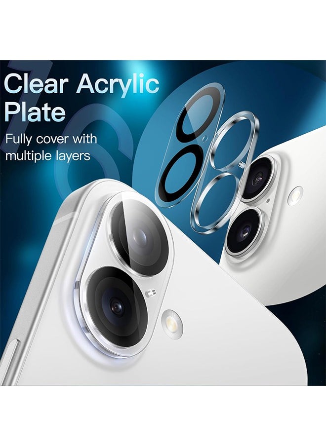 SUNDAREE 3 Pack Camera Lens Protector Compatible for iPhone 16/16 Plus Tempered Glass, Maintains Original Clarity Ultra HD Clear Shatterproof Antiscratch Case Friendly Easy to Install  - Image 4