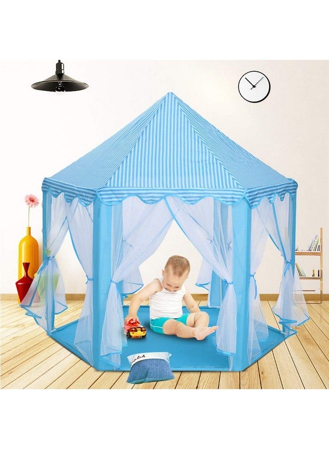 Webby Kids Indoor and Outdoor Castle Play Tent with 10 Balls (Blue) - Image 1