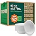 Stack Man 100 Compostable Paper Bowls 12 oz 1000 Count HeavyDuty Soup Bowls Natural White Color Unbleached Bagasse Bowls EcoFriendly Disposable Biodegradable Sugarcane Bulk Case 8 x 125 Pack - Image 1