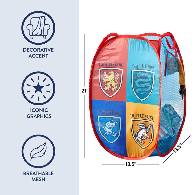 Idea Nuova Harry Potter Pop Up Hamper with Durable Carry Handles, 21" H x 13.5" W X 13.5" L - Image 3