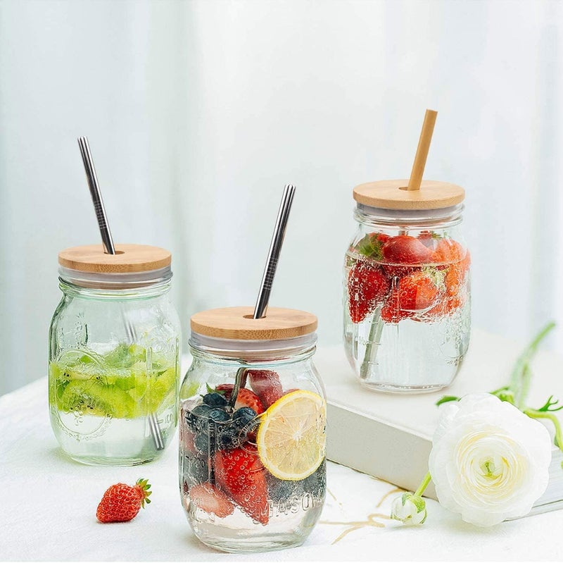 CNVOILA Bamboo Mason Jar Lids Wide Mouth Storage Canning Jar Lids, CNVOILA 6 Pack Lids for Wide Mouth Mason Jar  - Image 3