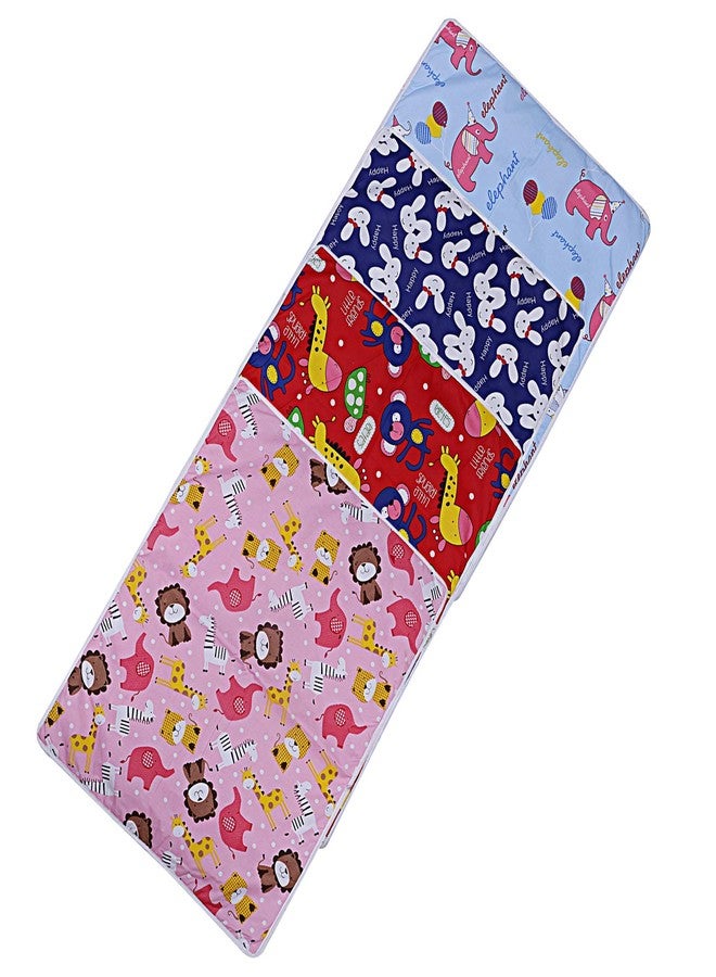 GOOD LUCK Goodluck Cotton, Plastic, Microfiber Sleeping Mat Waterproof Foam Cushioned - Set of 4 (Medium (3 to 6 mnth)) - Image 2