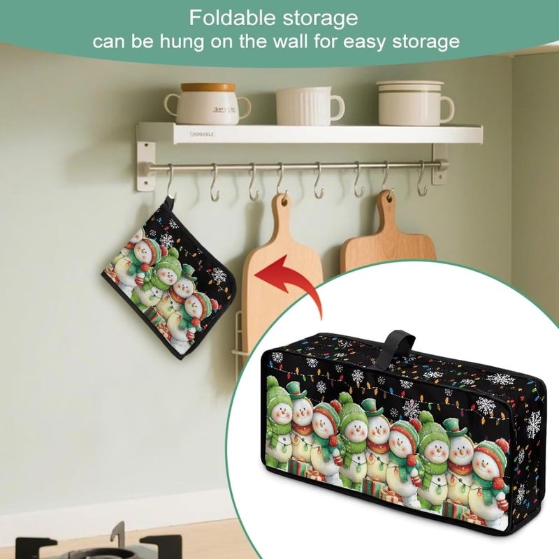 ZDCUSTOM Snowman Toaster Cover Merry Christmas Holiday Toaster Bread Machine Cover Bread Maker Accessories Compatible with Bella 2 Slice Slim Toasters - Image 5