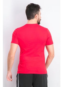 Reebok Men Solid Short Sleeve Sportswear T-shirt, Red  - Image 2