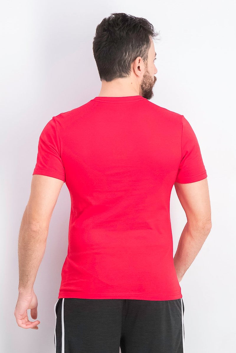 Reebok تي شيرت رياضي قصير الأكمام للرجال، أحمر - Image 2