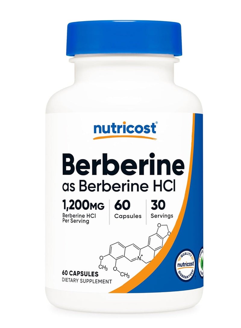 Nutricost Berberine HCl Capsules 600mg 60 Caps - Image 1