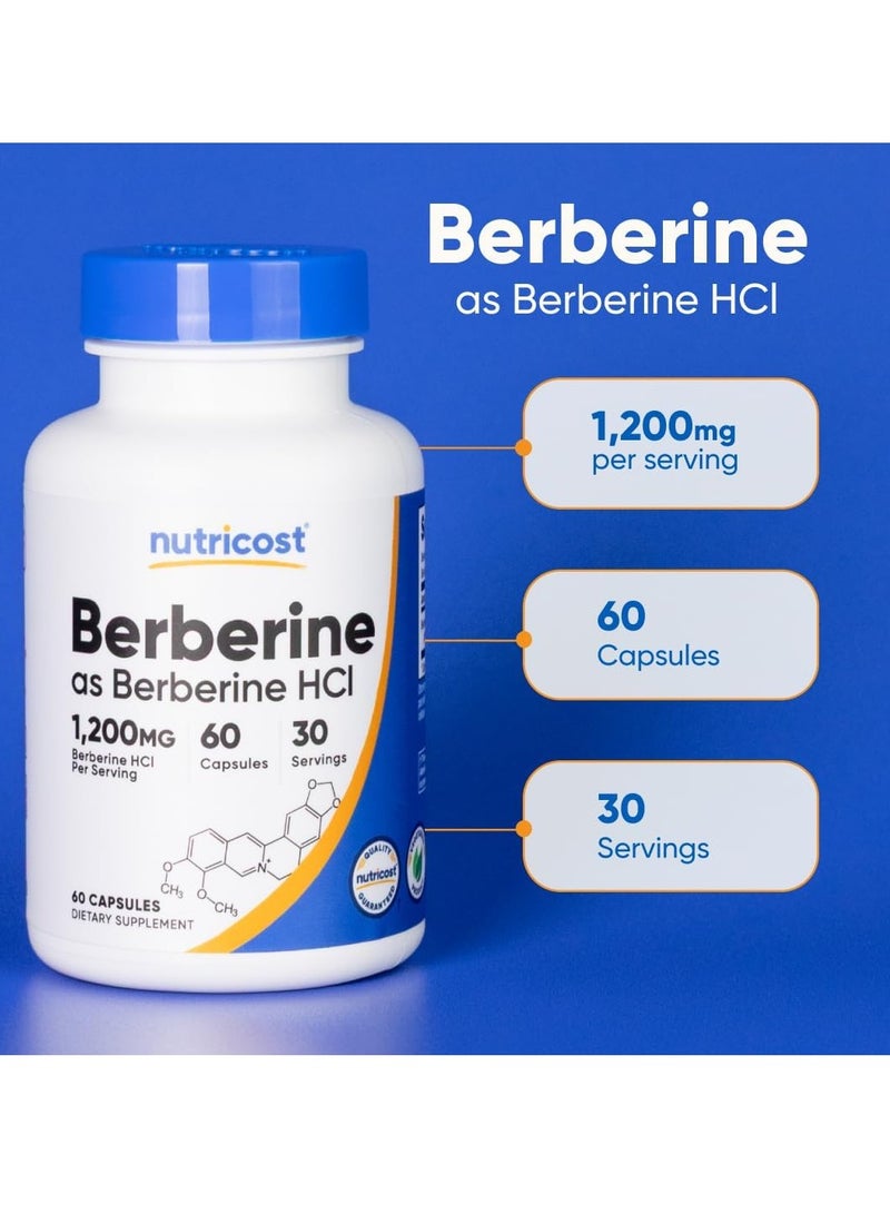 Nutricost Berberine HCl Capsules 600mg 60 Caps - Image 4