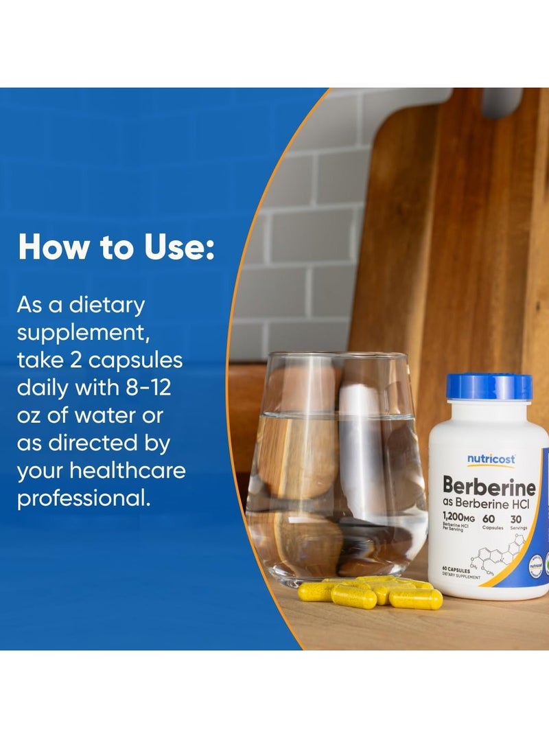Nutricost Berberine HCl Capsules 600mg 60 Caps - Image 5