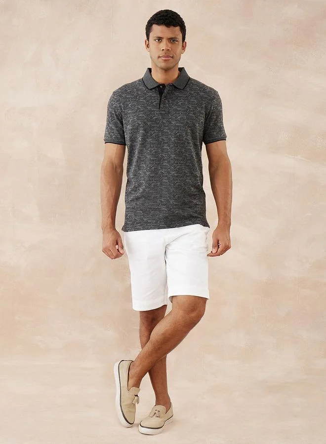 fahrenheit Fahrenheit Textured Polo T-shirt