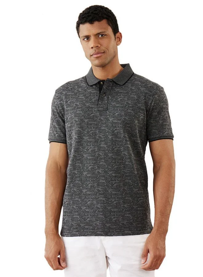 fahrenheit Fahrenheit Textured Polo T-shirt