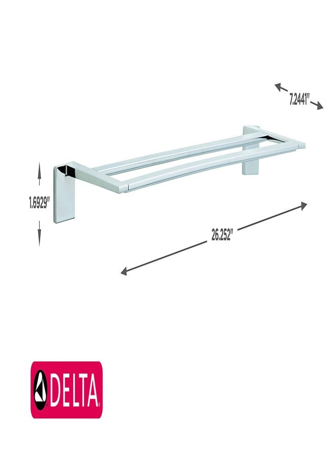 Delta Faucet 77725 Vero, 24" DOUBLE TOWEL BAR, Polished Chrome - Image 3