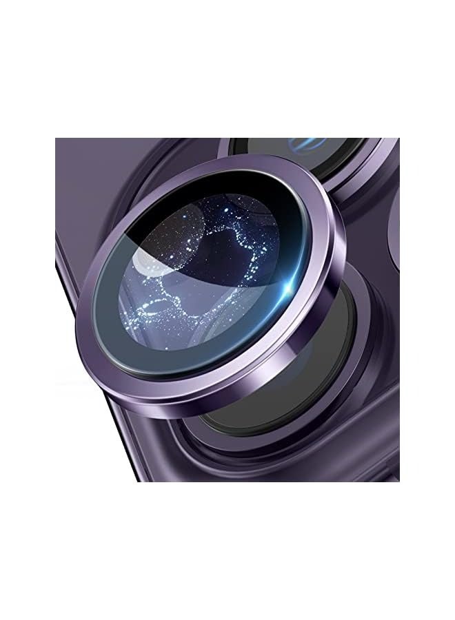 بروماس واقي عدسة الكاميرا iPhone 14 Pro Max iPhone 14 Pro، يحافظ على غطاء شاشة عدسة الكاميرا المعدنية الأصلية HD زجاجي لعدسة الكاميرا لهاتف iPhone 14 Pro Max / 14 Pro ملحقات أرجواني - Image 1