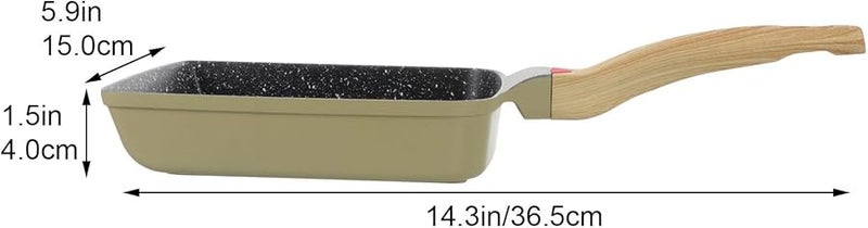 مقلاة تاماغويابي يابانية مربعة عجة 8 بوصة غير لاصقة متوافقة مع الحث - Image 3