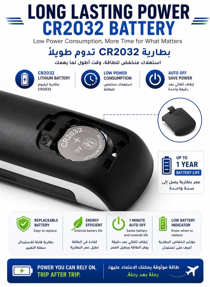 موندا ميزان أمتعة رقمي مزود بشريط قياس بطول 1 متر، سعة 50 كجم (بوحدات: كجم، رطل، أونصة)، جهاز قياس وزن عالي الدقة للسفر، شاشة LCD، مؤشر تسوية (فقاعة)، تنبيه الوزن الزائد؛ للاستخدام في السفر والمنزل والمطبخ والمتاجر - فضي - Image 5