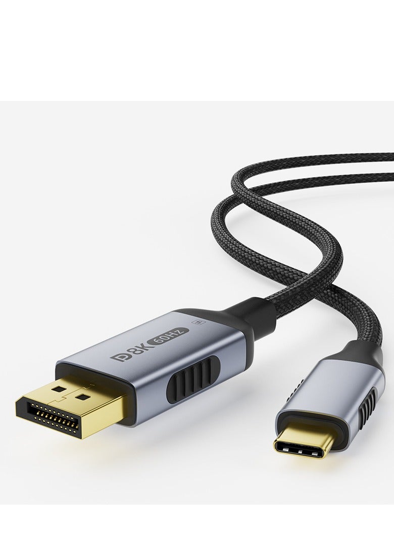 Type C to DP Adapter USB 3.1 USB C to Display port Cable, Compatible with TV, iPhone 15 Series, iPad 10/Pro/Air/Mini, Samsung S24 Series/S23 Series/Galaxy Z, MacBook Pro, Dell XPS, Huawei P60 Pro 