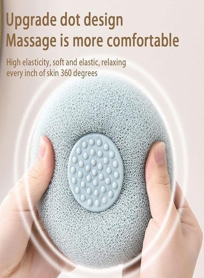 GNOLY إسفنجة استحمام على شكل زهرة من GNOLY مزودة بكوب شفط، منظف عميق ومقشر للجسم، إسفنجة تدليك ناعمة للجسم للاستحمام، كرات إسفنجية للاستحمام مزودة بكوب شفط (قطعة واحدة) - Image 2