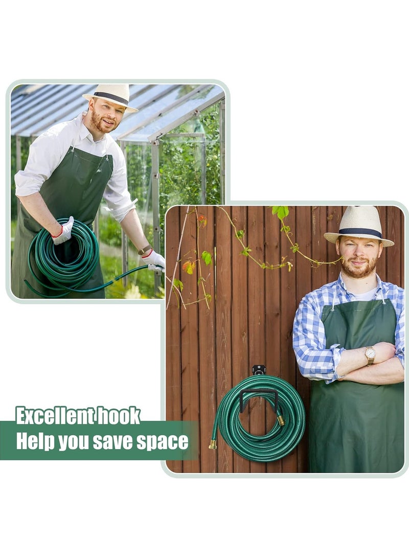 فلوينغ حامل خرطوم الحديقة، خطاف خرطوم مثبت على الحائط مع 3 براغي و3 مثبتات للحوائط الجافة، خطاف مرآب للفناء الخارجي - Image 5