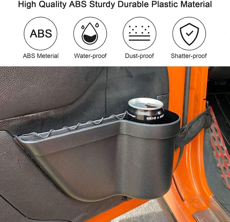CALBEAU Front Door Side Insert Storage Pocket Box, 2PCS for JK, Net Replacement for 2011-2018 Wrangler JK JKU Accessories Practical build - Image 4