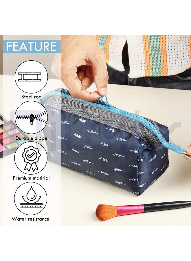 Niwlix Polyester Pack of 2, 12 Cms Travel Toiletry Makeup Cosmetic Organizer Pouch Bag Shaving Household Grooming Travel Storage Organizer Bags Pouches Kit - Image 3