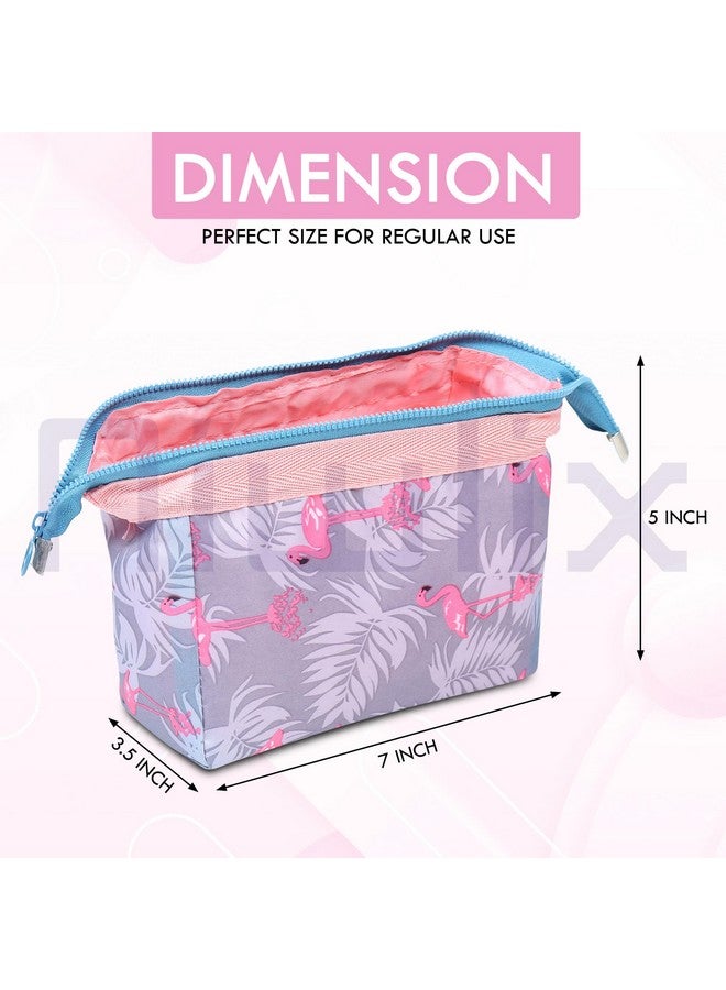 Niwlix Polyester Pack of 2, 12 Cms Travel Toiletry Makeup Cosmetic Organizer Pouch Bag Shaving Household Grooming Travel Storage Organizer Bags Pouches Kit - Image 2