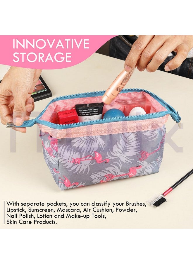 Niwlix Polyester Pack of 2, 12 Cms Travel Toiletry Makeup Cosmetic Organizer Pouch Bag Shaving Household Grooming Travel Storage Organizer Bags Pouches Kit - Image 4