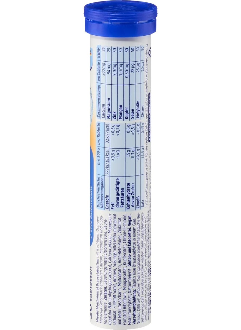 Mivolis Multi Mineral Effervescent Tablets, 20 Count, Passion Fruit and Orange Flavor - Image 3