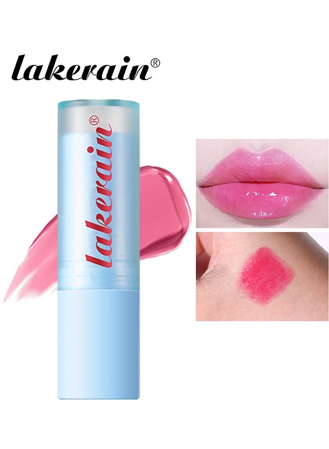 lakerain Glass Tinted Lip Balm  Lipstick,Long Lasting Lip Care Lip Gloss （#2 Better Pink） - Image 1
