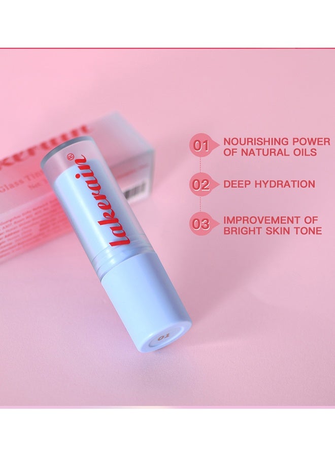 lakerain Glass Tinted Lip Balm  Lipstick,Long Lasting Lip Care Lip Gloss （#2 Better Pink） - Image 5