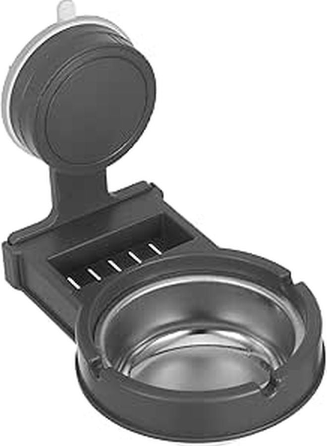 Wall Mounted Metal Ashtray with Suction Cup Split Design for Bathroom Office Indoor Use - Image 1