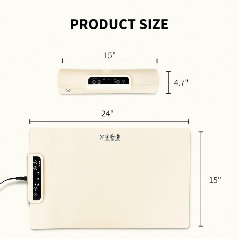 Calyrex Silicone Full Surface Heating Mat Electric Food Warmer with 3 Temperature Settings Rollable and Portable Dining Table Tray Hotplate Ideal Food Warmer Electric for Warming Trays - Image 4