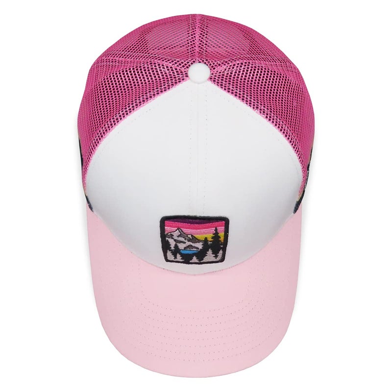 Grace Folly Womens Trucker Hat- USA (Pink Alpine) - Image 5