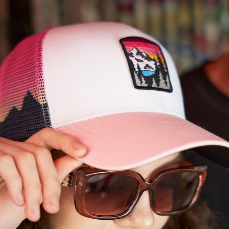 Grace Folly Womens Trucker Hat- USA (Pink Alpine) - Image 3