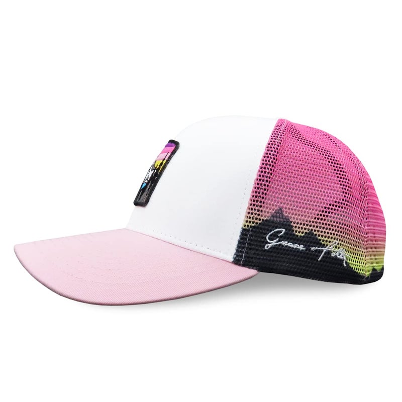 Grace Folly Womens Trucker Hat- USA (Pink Alpine) - Image 1