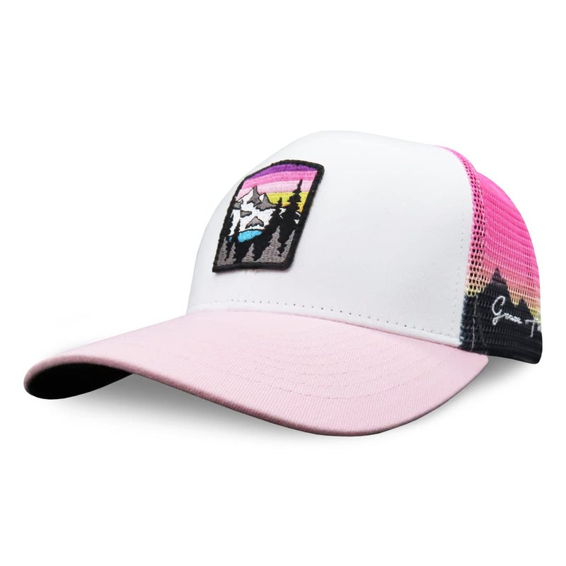Grace Folly Womens Trucker Hat- USA (Pink Alpine) - Image 2