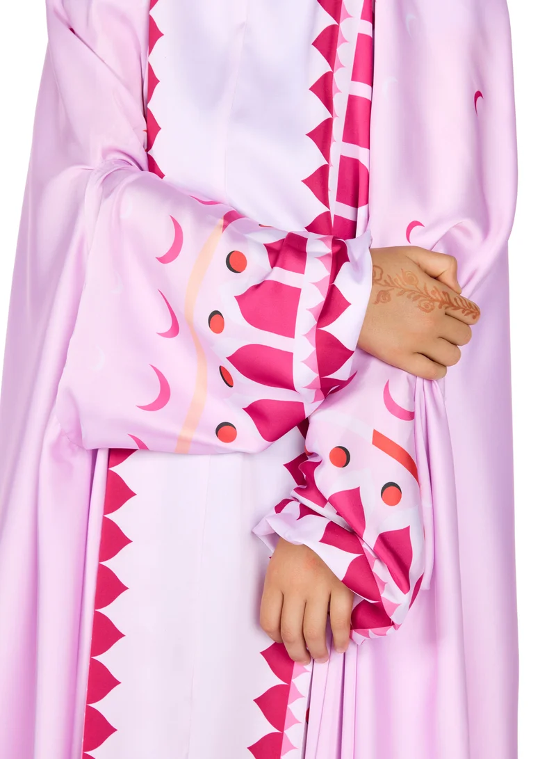 Sabr 'Desert Voyage I' Kids Prayer Dress, Pink, 135cm