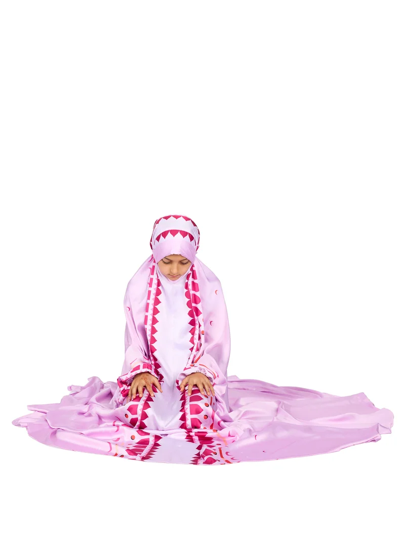 Sabr 'Desert Voyage I' Kids Prayer Dress, Pink, 135cm